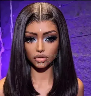 Black Straight Shoulder Length Wig