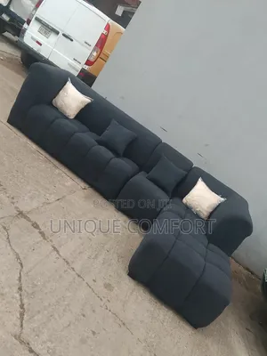 Brand New Boucle/Towel L Shape Section Sofa With Throw Pillows