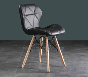 Black Leather Dining Chair (Modern Design)