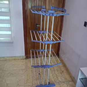 Heavy-Duty Large Freestanding 3 Layer Clothes Drying Rack With Hangers