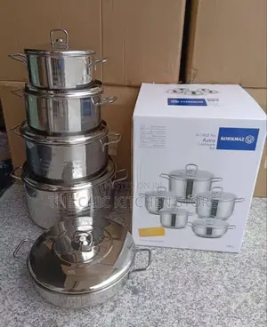 10pcs Korkmaz High Quality Stainless Cookware Pot Set.
