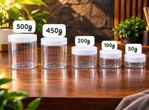 Transparent Plastic Container for Skincare in Different Sizes