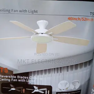 62” Reversible Blade Ceiling Fan With Light