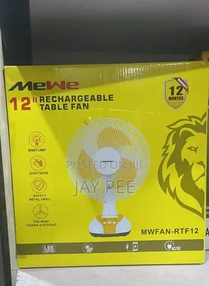 MEWE 12inches Rechargeable Table Fan
Model Number: MWFAN- RTF12
