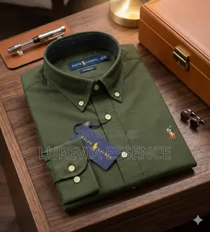 Men's Olive Green Long - Sleeve Shirt