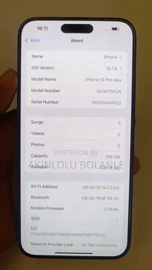 Apple iPhone 15 Pro Max 256 GB Black