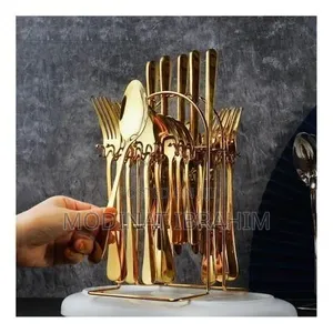 24pcs Gold Plated Cutlery