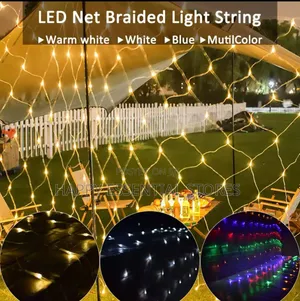 LED Net Mesh Light Christmas Window Curtain String Light Outdoor Fairy