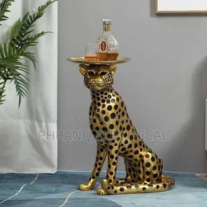 Luxury Metal Tray With Leopard Holder,