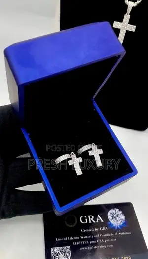 VVS Moissanite Cross Earrings