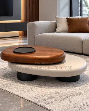 Luxury Two-Tier Oval Center Table