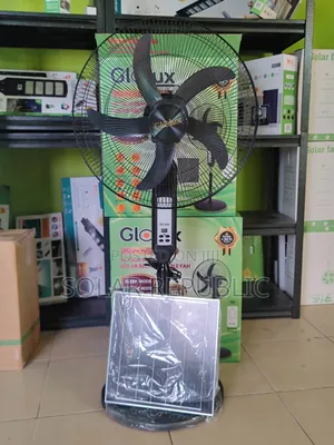 20" Solar Rechargeable Fan Glolux