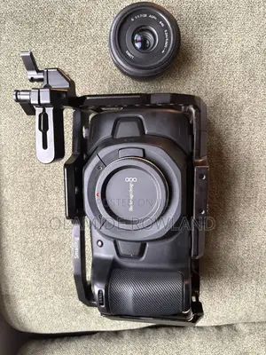 Blackmagic 4k With Cage and Lens