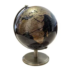 Luxury Decorative World Globe – Gold & Black