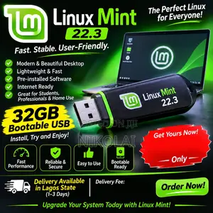 32GB Bootable Linux USB – Ubuntu & Linux Mint Cinnamon