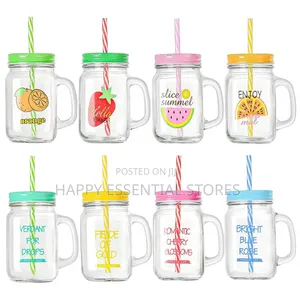 Plain Design Glass Mason Jar With
