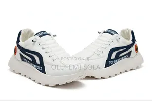 Brand New White & Navy Chunky Sneakers - Unisex Streetwear - Size 45