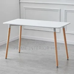 Modern White Rectangular Dining Table