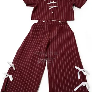 Girls Cotton Bow Pants Set & Cargo Set - 10-16y - New