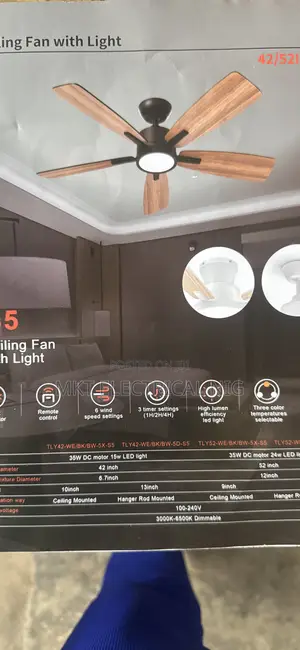 S5 42”& 52” Ceiling Fan With Light