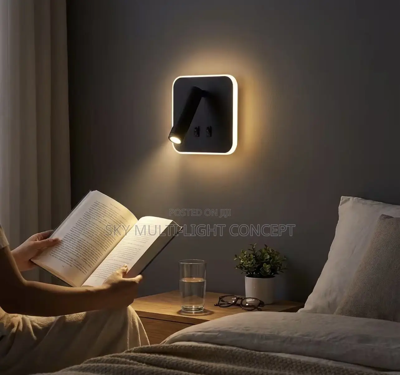Bedroom Bedside Reading Light With USB