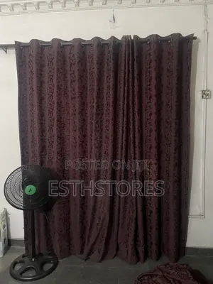 2 Wine Curtains With the Rod (133 by 96 Inches)