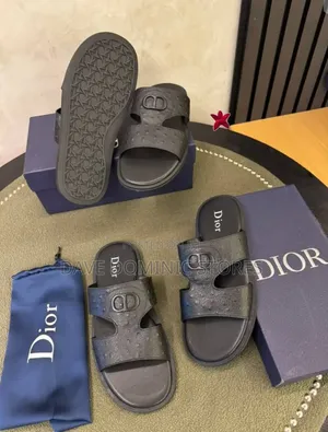 Original Dior Men’s Aqua Slide / H-Strap Leather Sandals