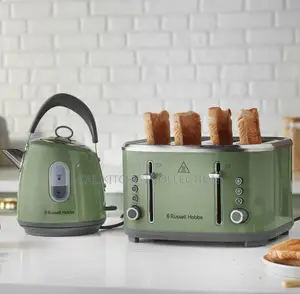 Russell Hobbs Stylevia Sage 4 Slice Pop Up Toaster & Kettle Set