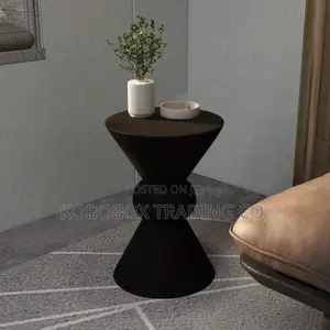 Black Hourglass Sculptural Side Table