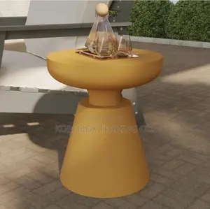 Mustard Pedestal Side Table
