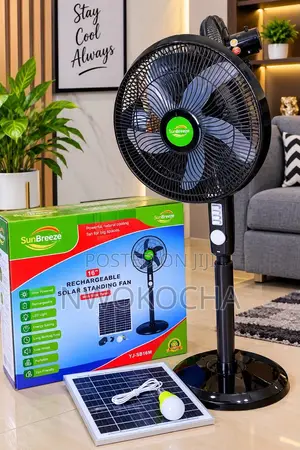 Solar and Rechargeable Fan