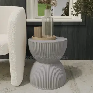 Ribbed Accent Side Table