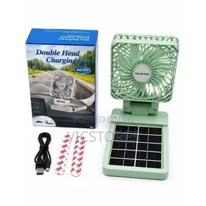 Portable Solar Rechargeable Folding Fan With USB Charging