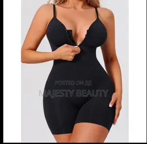 Adjustable Strap Zipper Shapewear Bodysuit Full Shaper Tummy Control