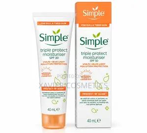 Simple Triple Protect Moisturiser SPF30–UVA,UVB&Blue Light Protection