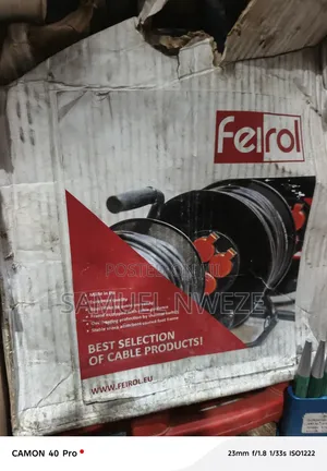 Boxed FEIROL Extension Cable Reel (Heavy-Duty Industrial 1.5mm