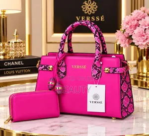 Versse Luxury Green Handbag With Matching Wallet
