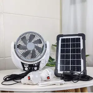 4 in 1 Solar Fan With Panel & Light