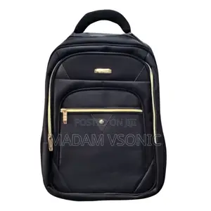 Stylish HP Power Black and Gold Colour Backpack Bag