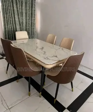 Marble Dining Table Set by 6seaters