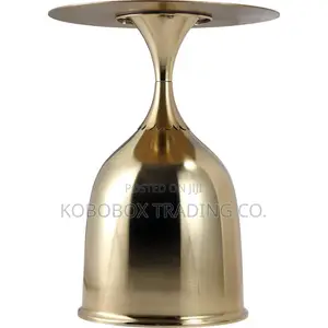 Modern Oslo Stainless Side Table (Gold)