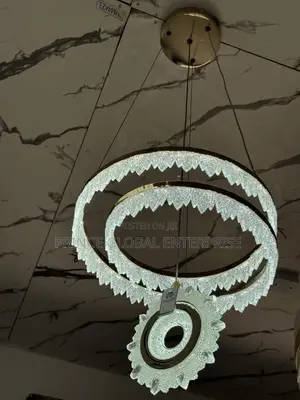 Modern Multi-Ring Crystal Chandelier