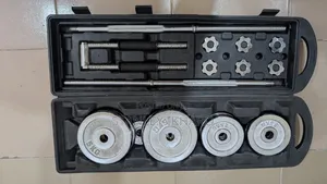 50kg Adjustable Chrome Dumbbell and Barbell Set