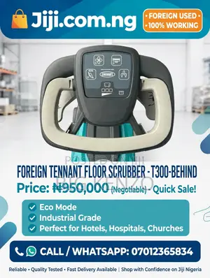 Foreign Tennant T300 Walk-Behind Floor Scrubber - Industrial Grade