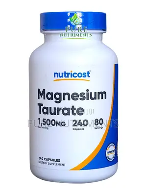 Nutricost Magnesium Taurate Supplement 1,500mg Per Serving 240 Caps
