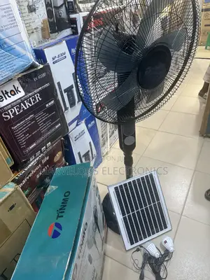 Brand Néw Tinmo 18inch Rechargeable Solar Fan Big Panel &Bob 10wat