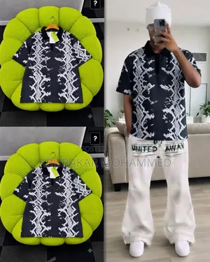 Men's Premium Designer Polo Shirt – Black & White Stylish Casual Wear