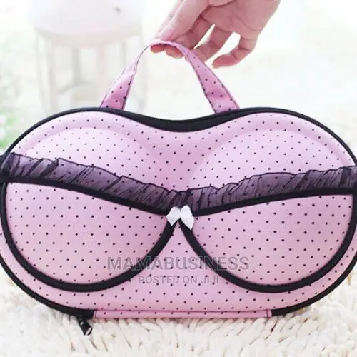 Bra Organizer Travel Bag - Leopard - Light Pink