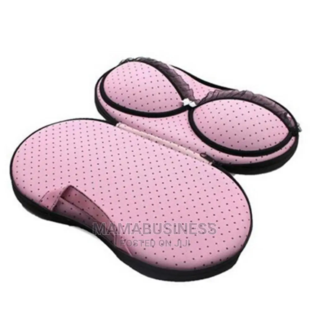 Bra Organizer Travel Bag - Leopard - Light Pink
