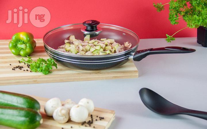 Non-Stick Frying Pan With Lid Induction Base 24cm